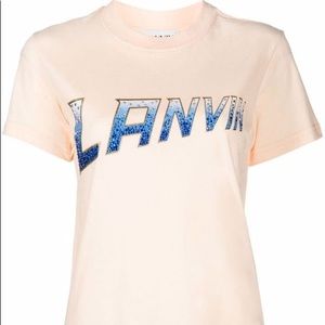 Lanvin logo print racer t shirt